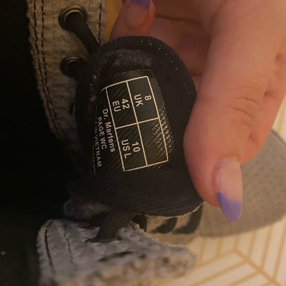 Unique Doc martens with a textured cloth fabric. - Picture 2 of 4